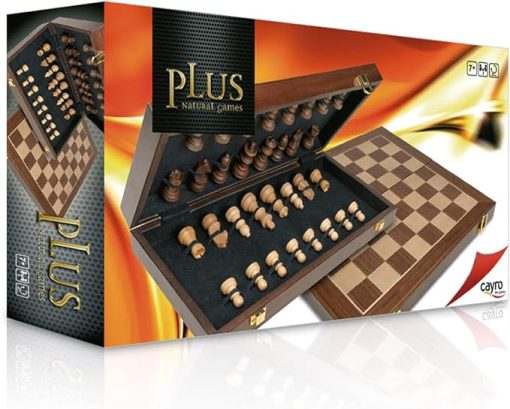 Foldable Inlaid Chess Board Game for Family Fun and Entertainment