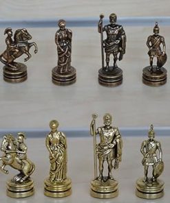 Romans Small Chess Set Gold Copper Handmade in Greece
