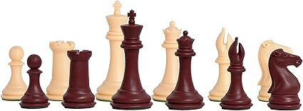Collector Plastic Chess Set by The House of Staunton – Red & Natural Collector Plastic Chess Set by The House of Staunton - Red & Natural
