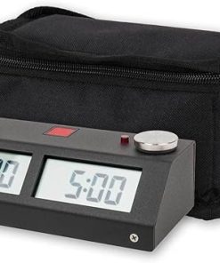 Chronos GX Touch Digital Game Chess Clock Black with Carrying Bag