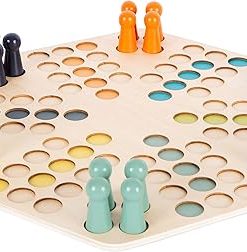 Ludo Board Game for 6 Players Large Wooden Family Fun Age 4 and Up