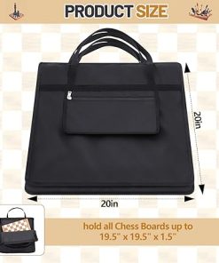 20×20 Chess Bag Standard Board Carrying Bag with Single Zip Pocket Gift 2