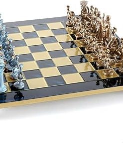 Greek Roman Army Large Chess Set – Blue and Copper Chess Board 2