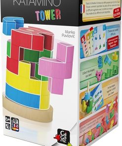 Katamino Tower Wooden Puzzle Game for Kids and Families Ages 6 Plus