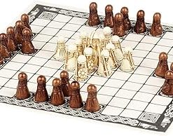 Hnefatafl Viking Game Authentic Version with Cotton Drawstring Pouch 2