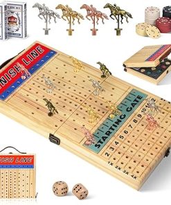 Horse Racing Game 21 Inch High Quality Fun for All Ages  
Luxury Metal Horses Stunning Designs for Home Decor  
Thickened Wood Chessboard Durable Design for Ultimate Play  
Chips Cards Dice Classic Wooden Board Game for Family Fun