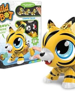 Goliath Build-a-Bot: Tiger | Build Your Own Interactive Pet Tiger | Easy Click ‘n’ Create System | 20+ Piece STEM Robot Kit for Kids | for Ages 4+, Yellow 2