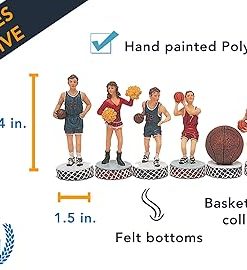 Luxury Hand Painted Basketball Players Chess Set Polystone Game Pieces 2