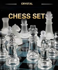 Elegant Anti-Break Glass Chess Board and Pieces Set for Chess Game 2