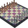 Antique Metal Chess Set for Adults with Marble Board and Copper Figures 3
