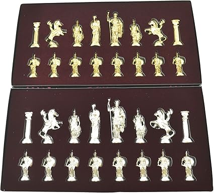 Handmade Historical Rome Chess Set for Adults with Marble Board 4 in 2 Handmade Historical Rome Chess Set for Adults with Marble Board 4 in - Image 2