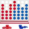 ApudArmis Portable Wooden 4 in a Row Game Set for Family Fun
