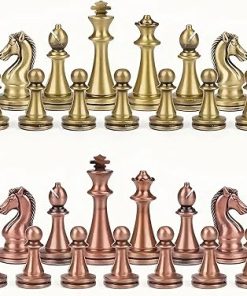 LuckyWish Staunton Weighted Metal Chess Pieces with 2 Extra Queens
