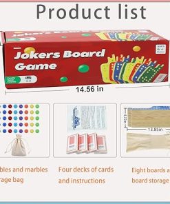 Colorful Pegs and Jokers Board Game for 2 to 8 Players with Game Boards 2