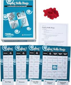 Coping Skills Bingo Game for Stress Management and Mental Health Tips