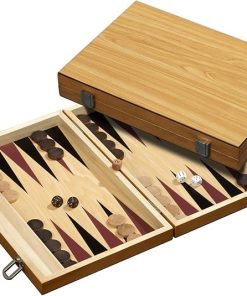 Backgammon Skiathos Medium Light Brown Elegant Design for Your Game