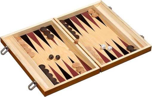 Backgammon Skiathos Medium Light Brown Elegant Design for Your Game - Image 2