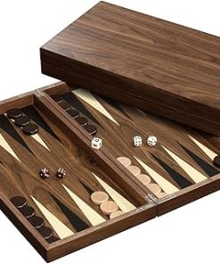 Backgammon Skeloudi Set in Large Brown Color