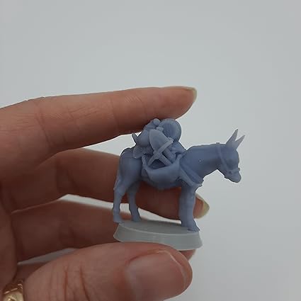 Mules Miniature Figurine for Dungeons and Dragons and Pathfinder Games 2 Mules Miniature Figurine for Dungeons and Dragons and Pathfinder Games - Image 2