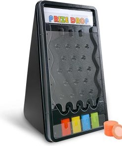 Mini Tabletop Plinko Board Game Foldable with 8 Customizable Pucks
