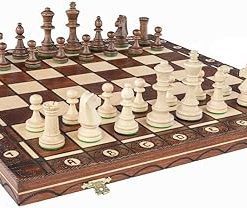 Krakow Handmade Wooden Chess Set 21 Inch Board with Standard Chessmen