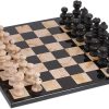 NOVICA Small Black and Pink Marble Chess Set 7.5 Inch Challenge 3