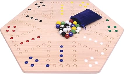 Wahoo Wooden Marble Game Board Set Large 24 Inch Solid Maple Wood Wahoo Wooden Marble Game Board Set Large 24 Inch Solid Maple Wood