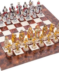 Bello Games Alabaster Incas Spanish Chessmen Agostino Luxury Board Italy 2