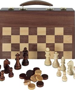 Chess Draughts Backgammon Game Set in Carry Case Compudid FD100616
