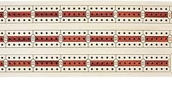 Inlaid Cribbage Board in Maple and Bloodwood with Storage Drawer 12.4″ 2