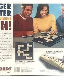 Upwords 3D Word Game 1997 Edition with 100 Colorful Tiles 2