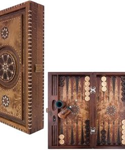 Muba Avalon Backgammon Set Foldable 20.5 Inch Classic Board Game