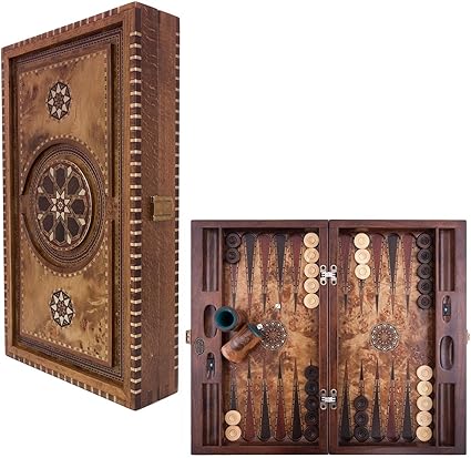 Muba Avalon Backgammon Set Foldable 20.5 Inch Classic Board Game Muba Avalon Backgammon Set Foldable 20.5 Inch Classic Board Game