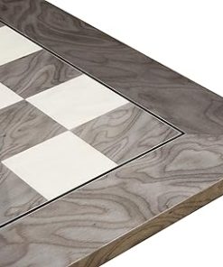 Deluxe 22″ Grey Ash Burl and White Erable Chess Board for All Ages 2