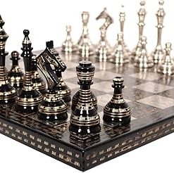 Premium Brass Chess Board Game Set with 100% Brass Pieces in Box 2
