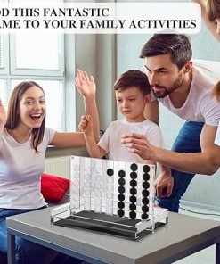 Acrylic Tic Tac Toe and 4 in a Row Classic Board Games Set for Family 2