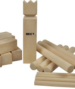 BEX Kubb Garden Games Set with Carry Bag for Outdoor Family Fun