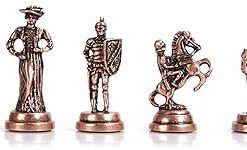 Historical Handmade Spanish Royal Guard Metal Chess Pieces King 2.65 Inches 2