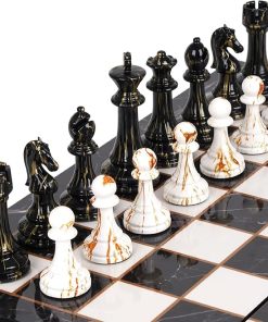 Large 15 Inch Chess Set with Weighted Acrylic Pieces Portable Travel Game 2
