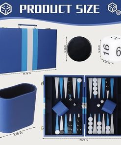 15 Inch Portable Backgammon Set for Adults – Classic Travel Game for 2 2
