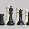 Marshall Plastic Chess Set Pieces Only 3.75 Inch King Black and White