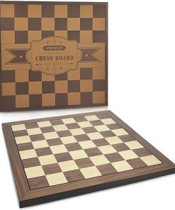 AMEROUS 17 Inch Wooden Chess Board Professional Tournament Gift Package