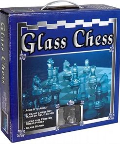 33 Piece Glass Chess Set for Elegant Gameplay and Display