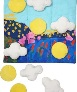 Sunny Day 11-Piece Quilted Jumbo Tic Tac Toe Game for Kids 2