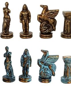 Spartan Warriors Blue and Copper Chess Set Without Board