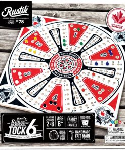 Rustik BJR000129 Tock Game for 6 Players in Multicolor Design