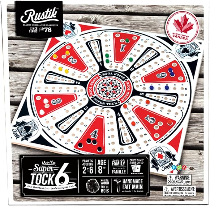 Rustik BJR000129 Tock Game for 6 Players in Multicolor Design Rustik BJR000129 Tock Game for 6 Players in Multicolor Design