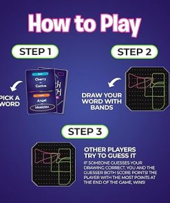 Uzzle Stretch and Sketch Peg Board Game for Ages 6 Plus 3-6 Players 2