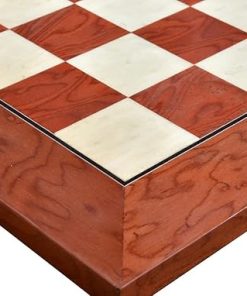 18 Inch Spanish Veneer Chess Board Red Ash Burl Maple Gloss Gift 2