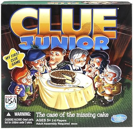 Clue Junior Board Game Case of the Missing Cake by Hasbro Clue Junior Board Game Case of the Missing Cake by Hasbro